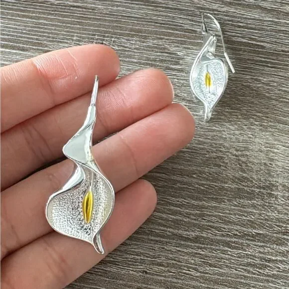 Bohemian flower earrings A425 - Picture 2 of 3